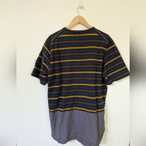 Marni Logo Italian Striped Brown Yellow Men's T-Shirt 50 (Estimated L Large) - Picture 6 of 8
